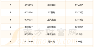 【宁德时代概念概念上市公司】2024年第二季度财务费用十大排名